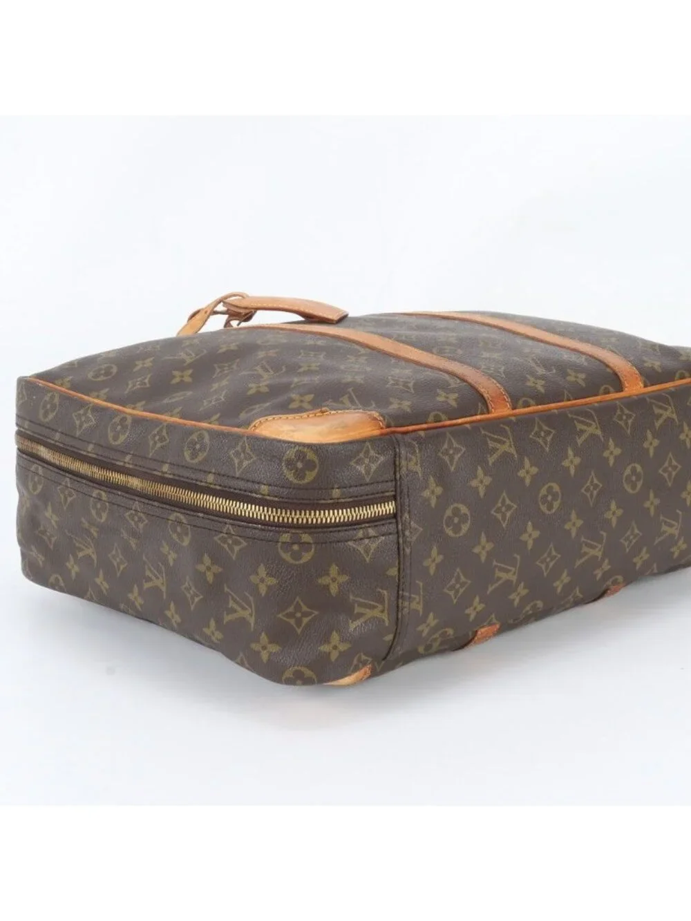Louis Vuitton Monogram Sirius 45 Leather Boston Bag Tote Travel